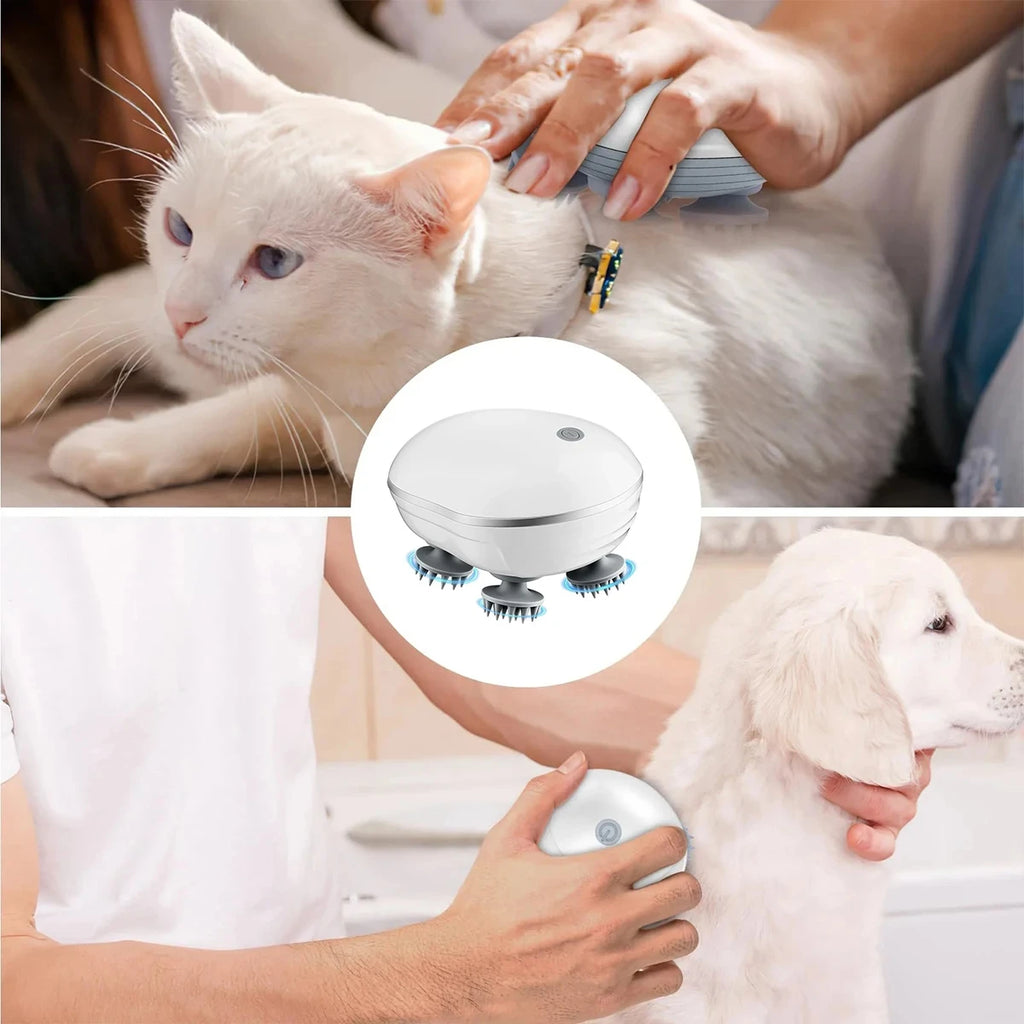 ScalpSpa™ – 2-in-1 Electric Scalp Cleaner & Pet Massager – Deep Vibration Brush for 5