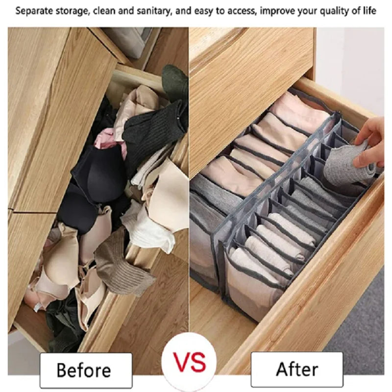 TidyBox™ – 11 Compartment Home Collapsible Underwear Storage Box Nylon Organizing 6