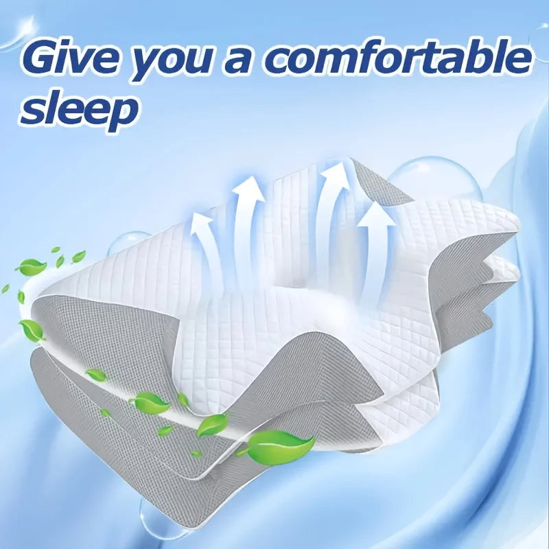 CloudSleep™ – Memory Foam Cooling Gel Pillow for Pain-Free Sleep
