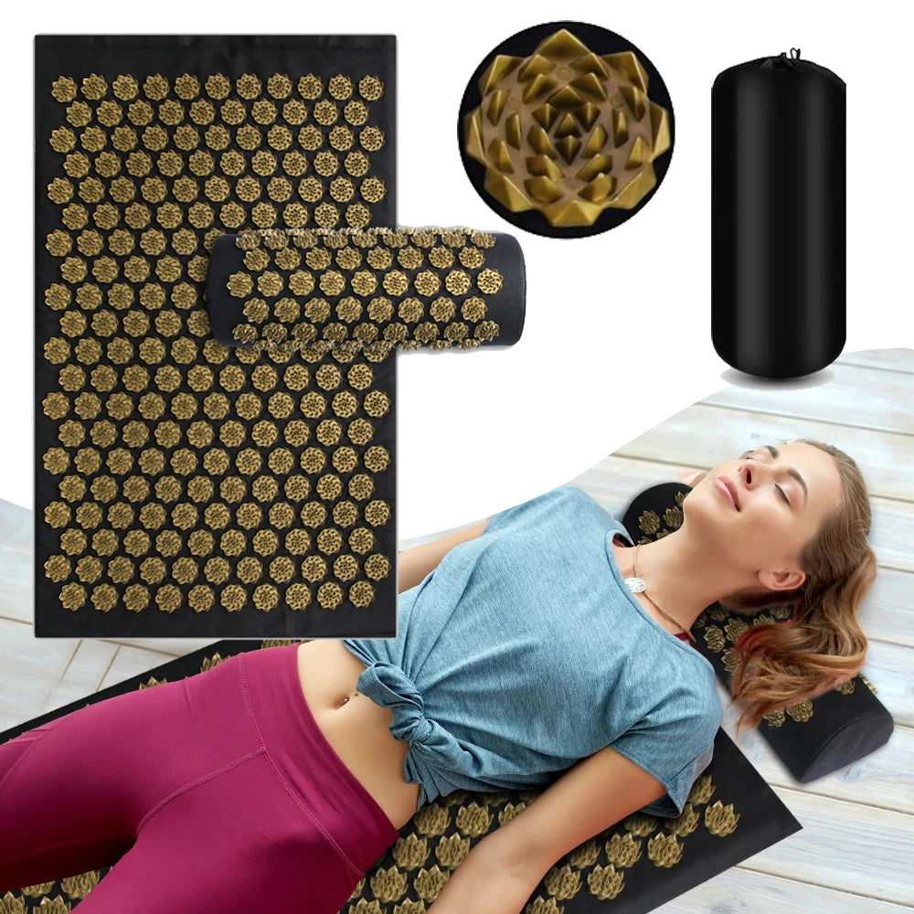 AcuMat™ – Acupressure Yoga Mat Kuznetsov's Applicator Cushion Sensi Massage Body