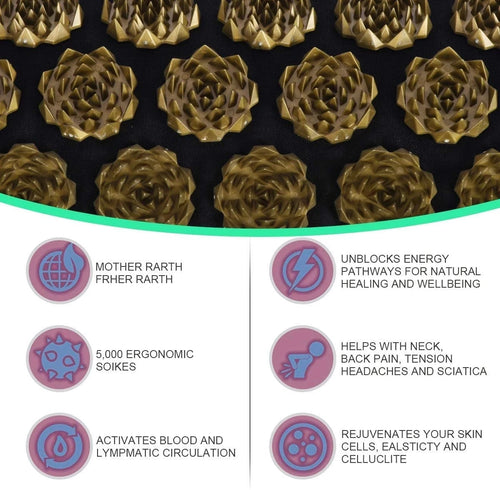 AcuMat™ – Acupressure Yoga Mat Kuznetsov's Applicator Cushion Sensi Massage Body 2