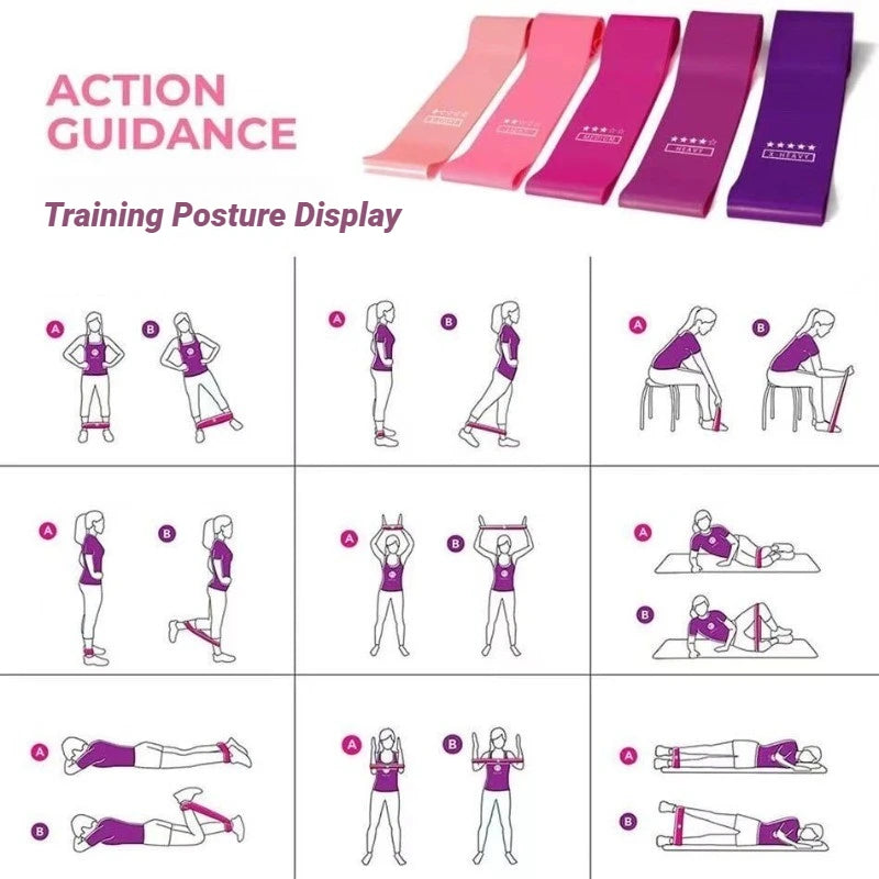 FlexBand™ – Exercise Resistance Bands, Latex Loop Set. For Strength Training, Home & 5