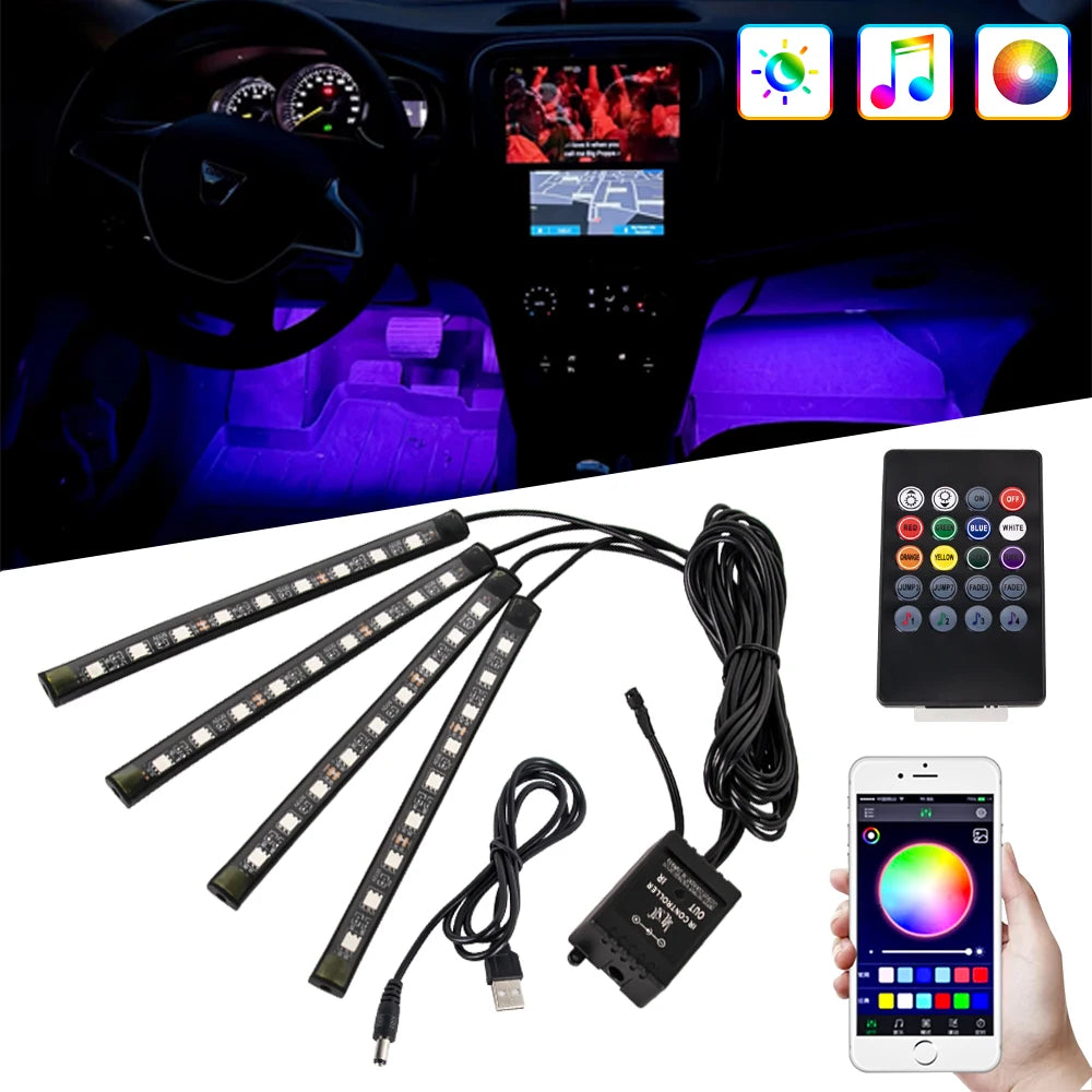 NeonRide™ – Automotive Ambient Light Foot Interior Modification LED Ambient Light Car