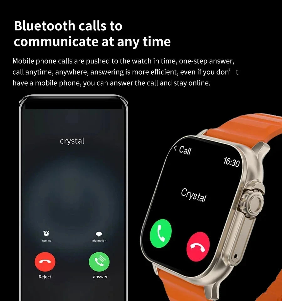 FitWatch™ – Men Smart Watch 2.01 Inch HD Screen Bluetooth Call Health Fitness Tracker 5