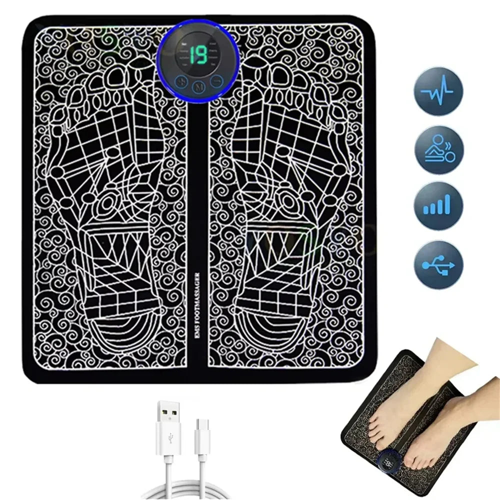FootEase™ – Rechargeable Electric Foot Massager Pad with 8 Modes 19 Levels for Pain 3