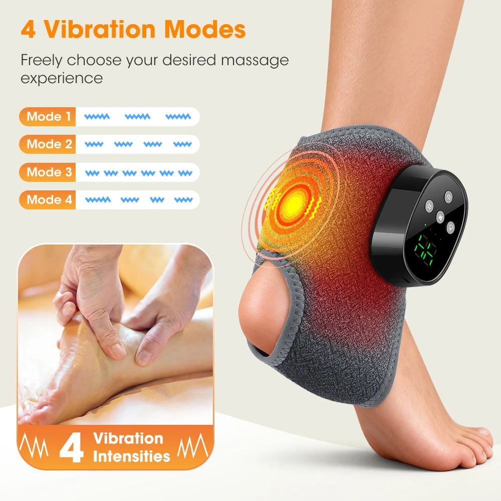FootEase™ – Electric Foot Massager Heated Vibration Cordless Ankle Wrap Portable Leg 3