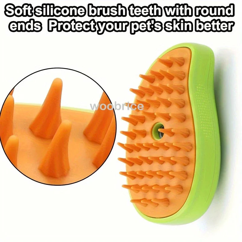 SteamBrush™ – Electric Dog Steamer Brush Grooming 3 in 1 Dog Steam Brush Pet Remove 2