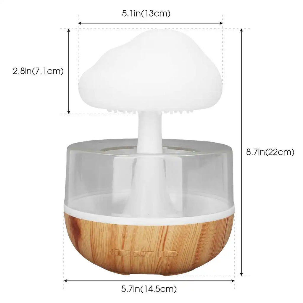RainCloud™ – Aromatherapy Humidifier with Night Light & Rain Sounds for Better Sleep