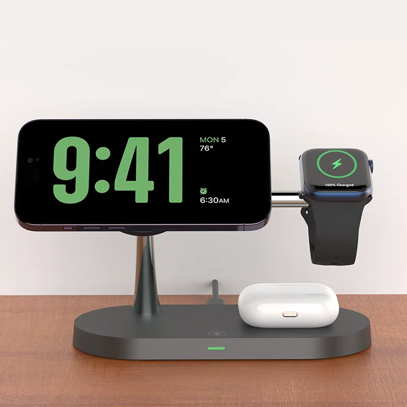 ChargeHub™ – 3 in 1 Wireless Charger Stand For iPhone 12/13/14/15/16/17 Fast Charging
