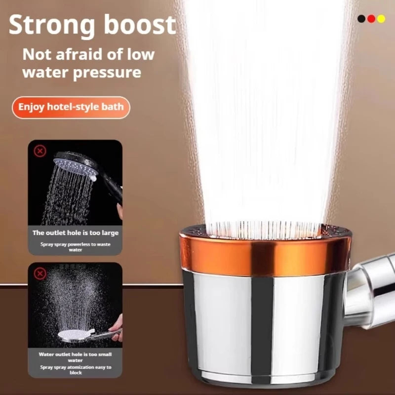 RainBoost™ – 5 Spray ABS Portable Shower Head High Pressure Large Flow Spa Filtered 3
