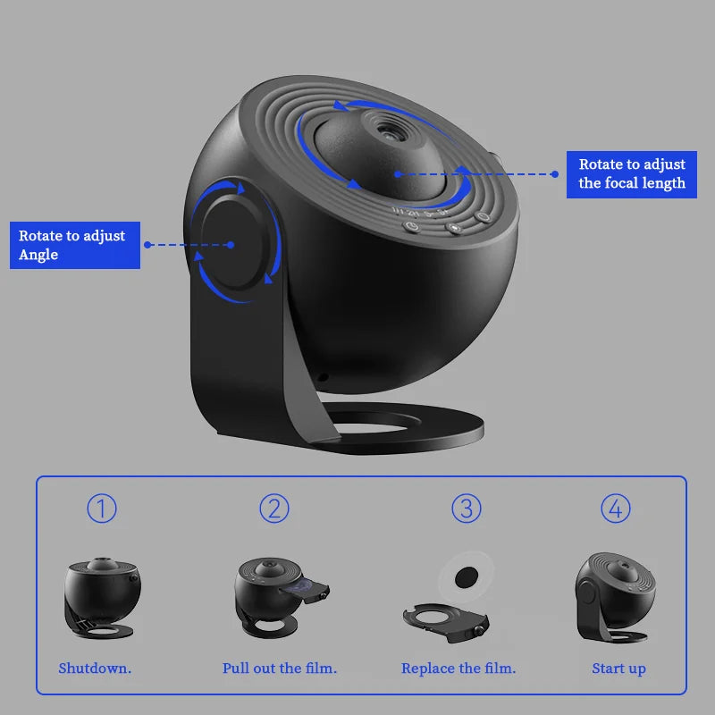Nebula™ – Rotating Galaxy Projector & Planetarium Night Lamp 4