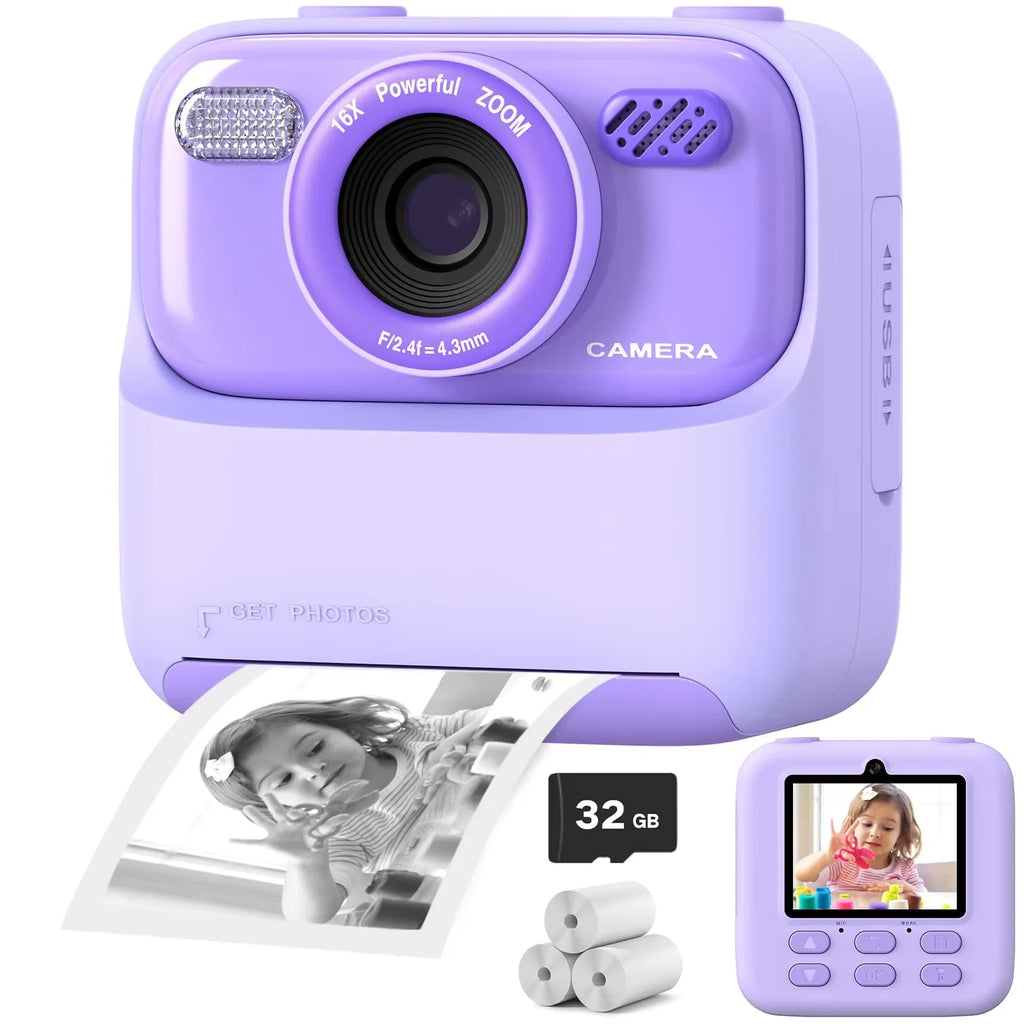 SnapKid™ – Kids Instant Print Camera Color Auto Photo Output Cartoon Portable Design 3
