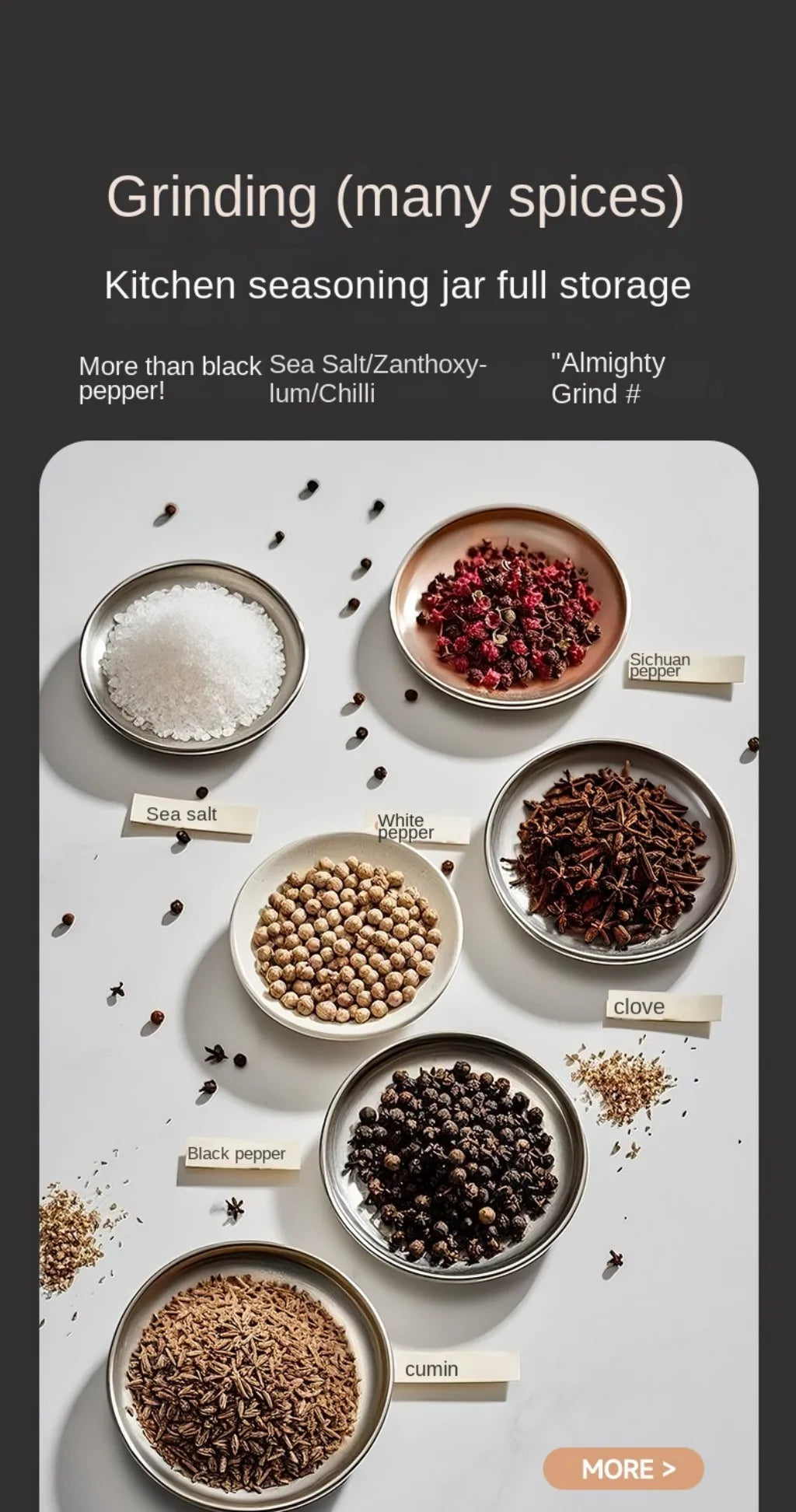 SpinMill™ – Electric Rechargeable Salt & Pepper Grinder 5