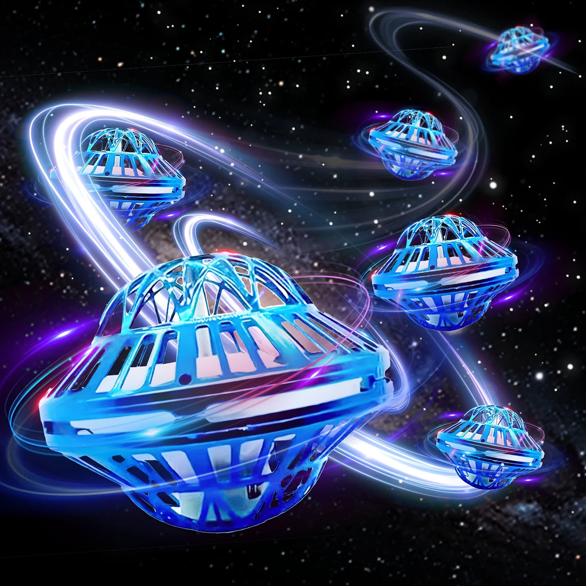 HoverOrb™ – Magic Flying Spinner Ball with LED Glow Lights, 360° Rotating Gyro Hover