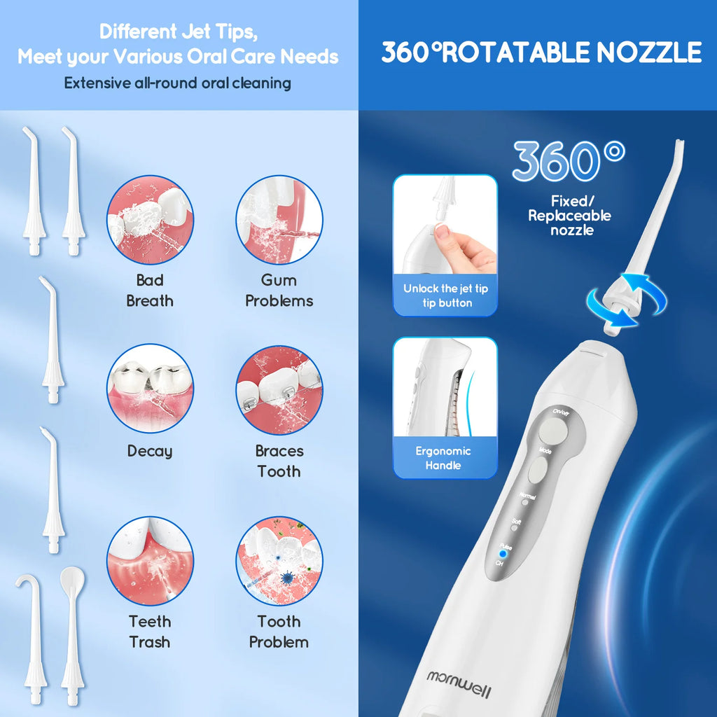 AquaFloss™ – D52 Portable Cordless Water Flosser USB Rechargeable Water Jet Floss Tooth 4