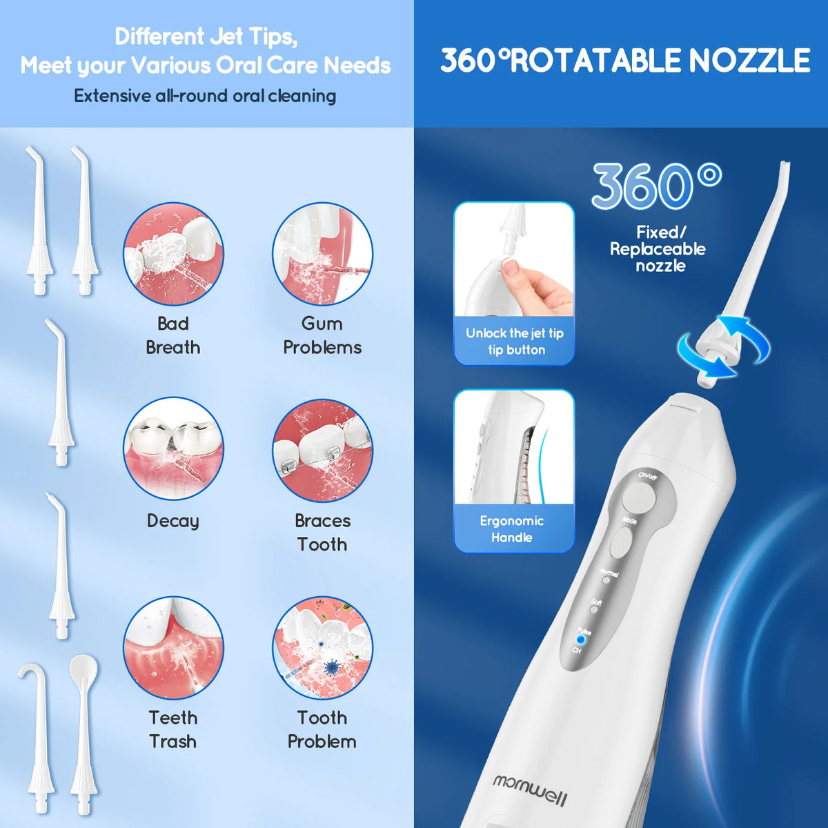 AquaFloss™ – D52 Portable Cordless Water Flosser USB Rechargeable Water Jet Floss Tooth 4