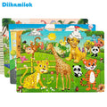 WoodPlay™ – 30 Pieces Wooden Jigsaw Puzzle Kids Cartoon Animal Vehicle Puzzles Games