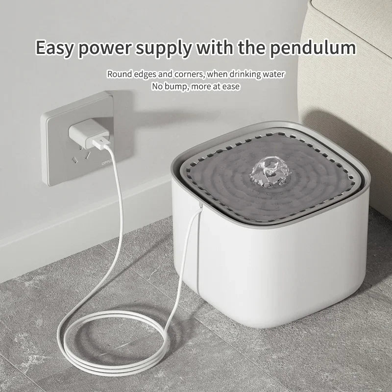 PurrFlow™ – 3L Cat Water Fountain Auto ERecirculate Filter Large Capacity Filtring Cat 3