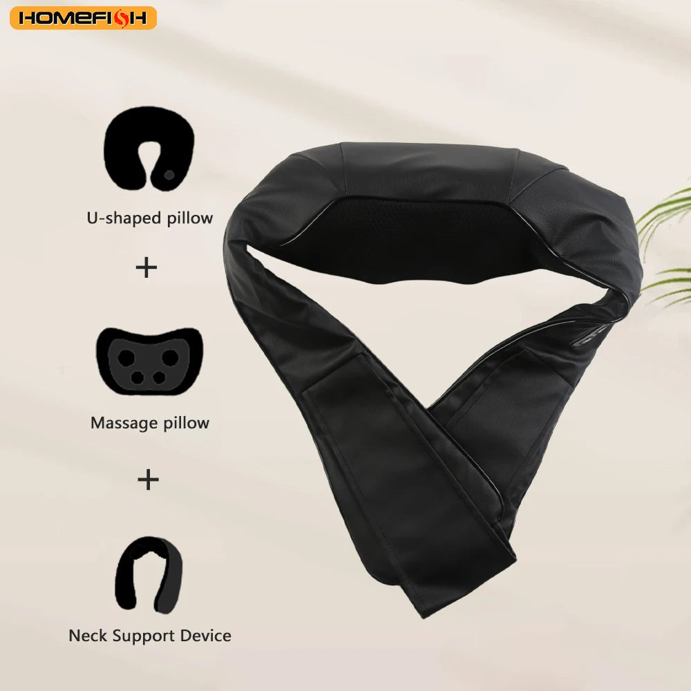 NeckShiatsu™ – Heated U-Shape Shiatsu Neck and Shoulder Massager - Deep Kneading Electric 4