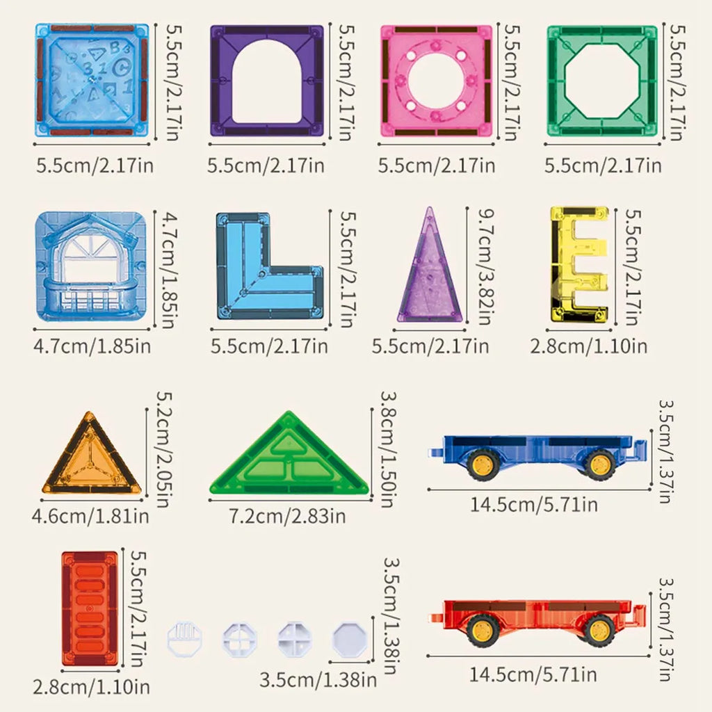 MagniBlocks™ – Magnetic Tiles for Kids Ages 3-5 4-8 Magnet Toys for 3 4 5 6 7 8+ Year Old 2