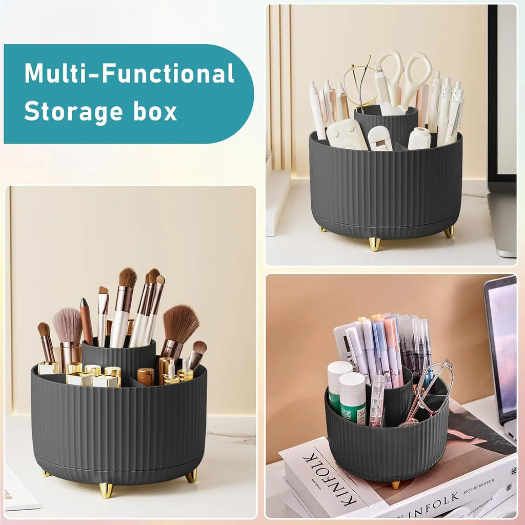 SpinVanity™ – Makeup Brush Holder Organizer 5 Slot 360° Rotating Makeup Brushes Desktop 4