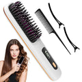 SleekBrush™ – Cordless Rechargeable Hair Straightener Brush, Negative Ions Hair