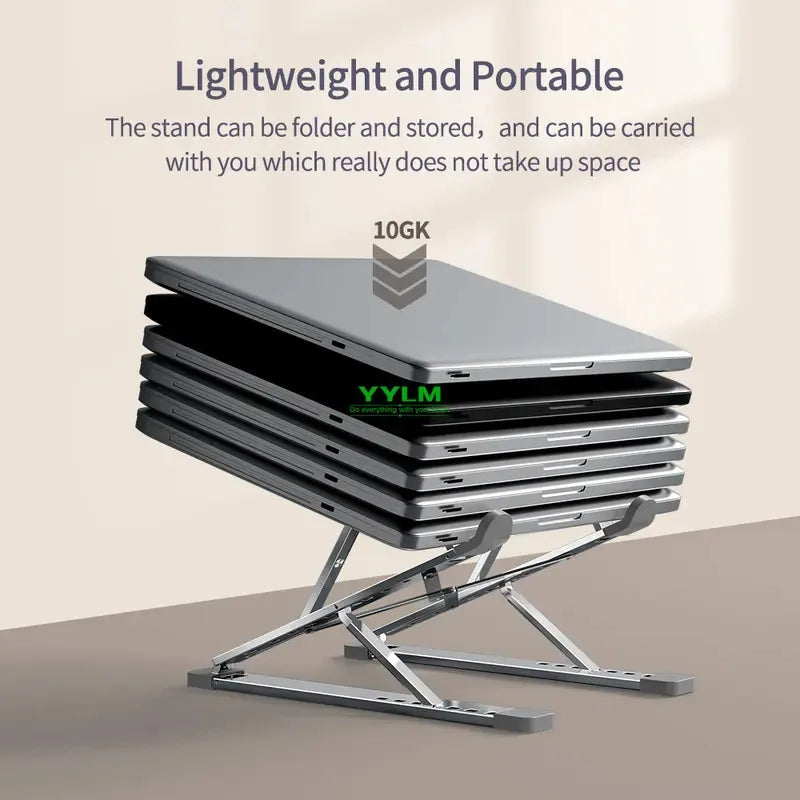 LiftDesk™ – High-efficiency aluminum alloy laptop stand, adjustable, heat-dissipating