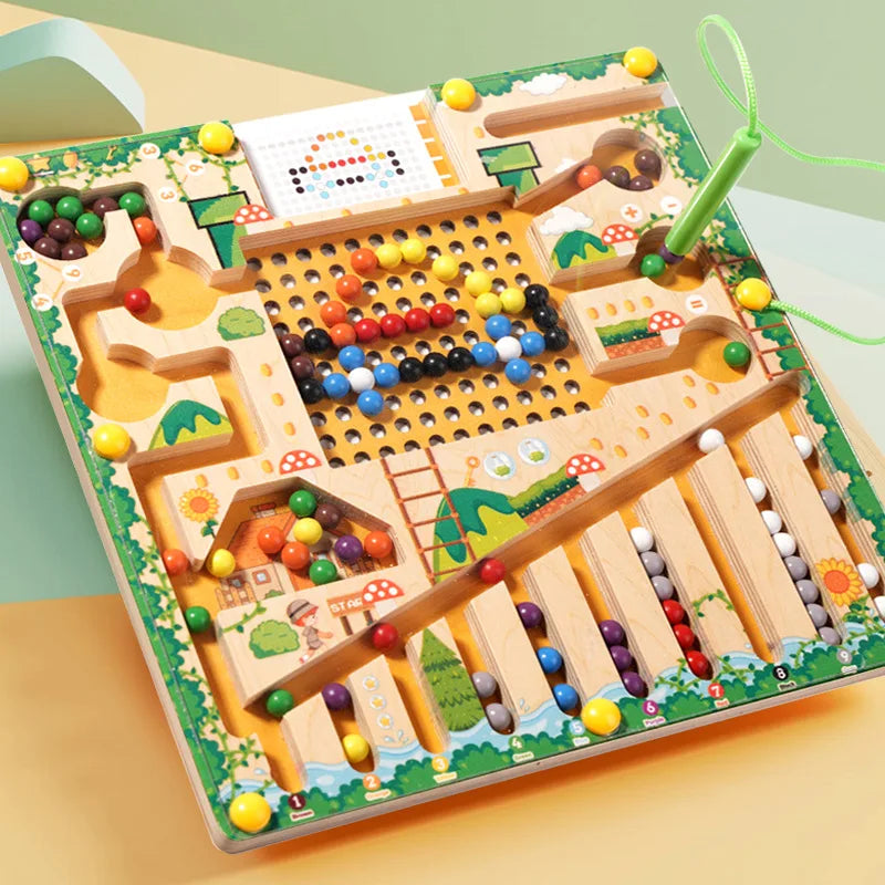 MagnetMaze™ – Magnetic Color Sorting Puzzle Board for Kids (Montessori Learning Toy)