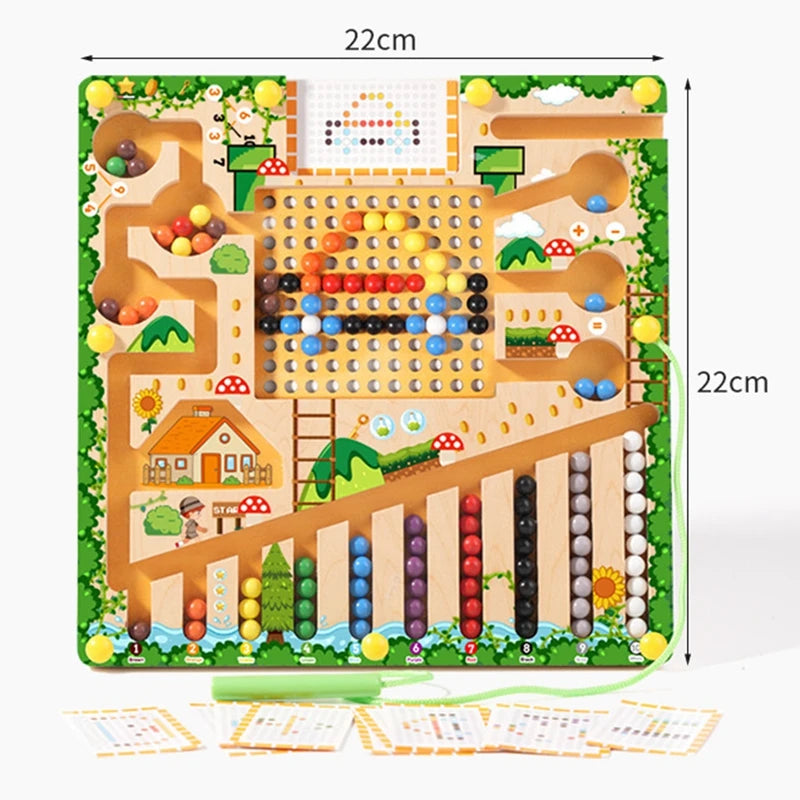 MagnetMaze™ – Magnetic Color Sorting Puzzle Board for Kids (Montessori Learning Toy)