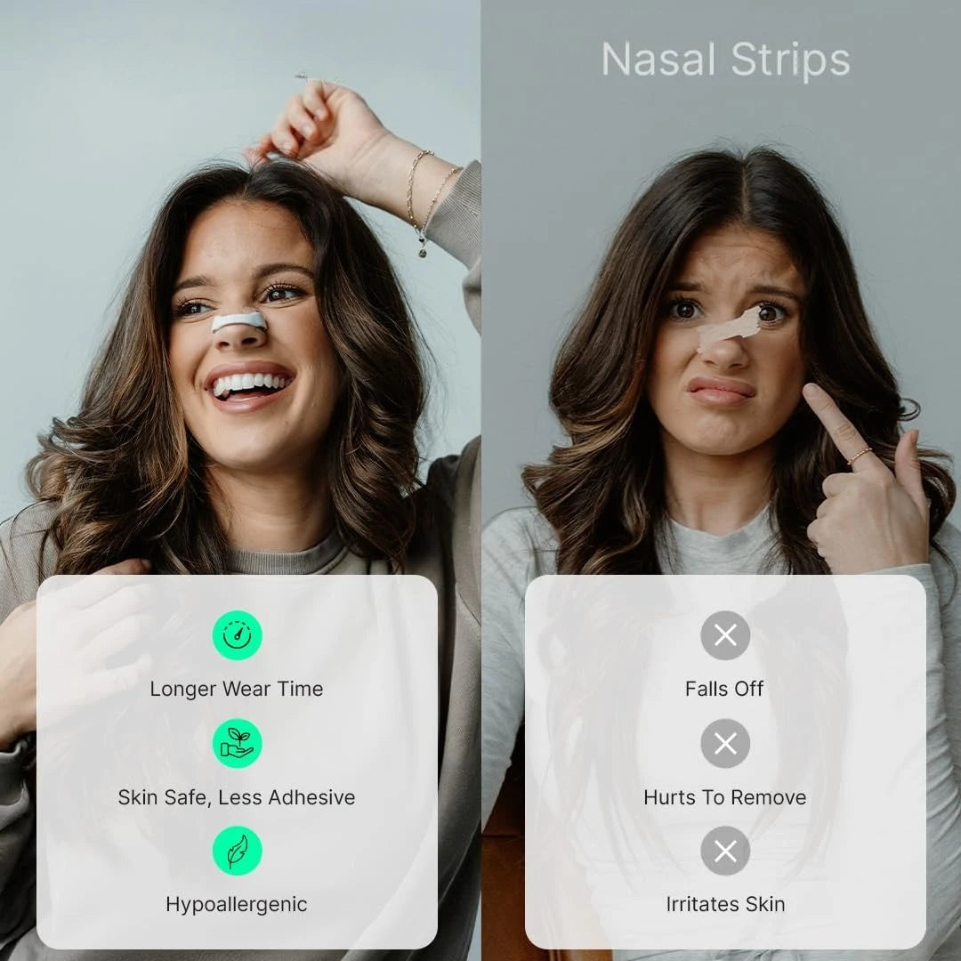 BreatheFlow™ – Magnetic Nasal Strips Starter Kit for Better Breathing & Snore-Free Sleep