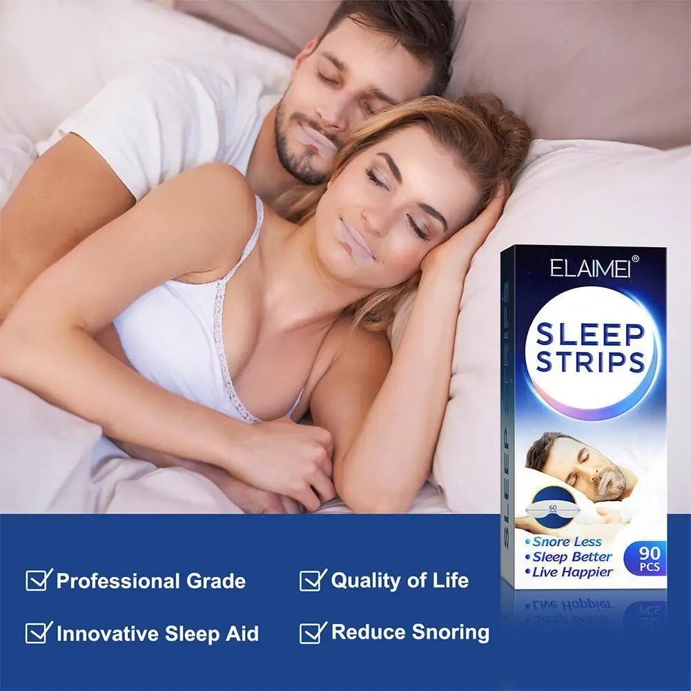 DreamSeal™ – Gentle Sleep Mouth Tape for Nasal Breathing & Snore-Free Nights (90 Strips)