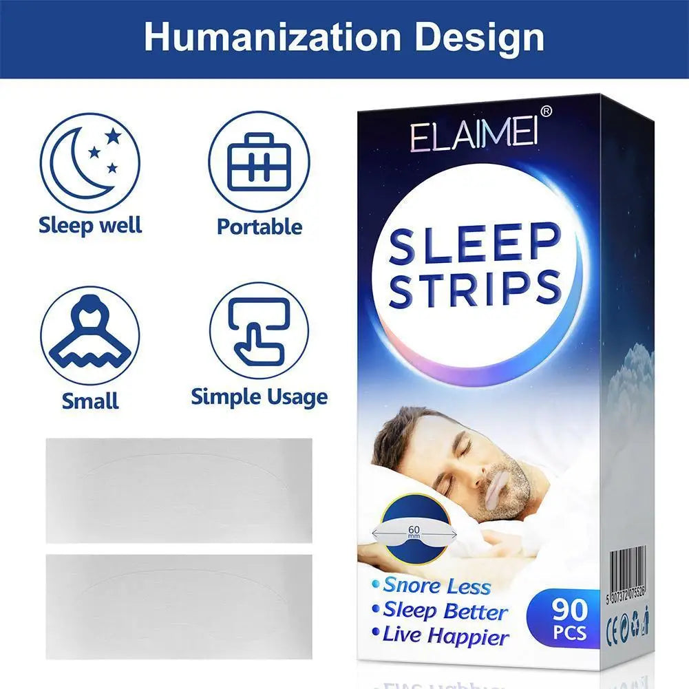 DreamSeal™ – Gentle Sleep Mouth Tape for Nasal Breathing & Snore-Free Nights (90 Strips)