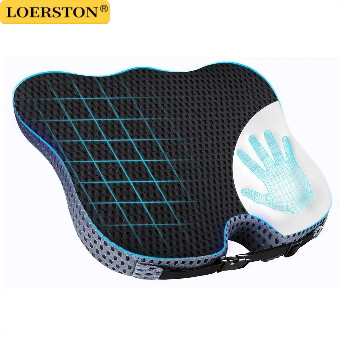 SitEase™ – Orthopedic Memory Foam Seat Cushion for Tailbone, Sciatica & Lower Back Pain Relief