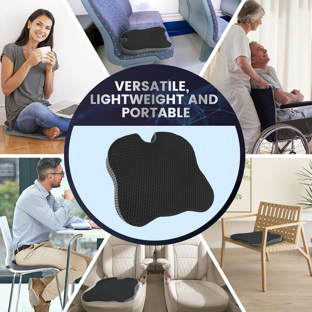 SitEase™ – Orthopedic Memory Foam Seat Cushion for Tailbone, Sciatica & Lower Back Pain Relief
