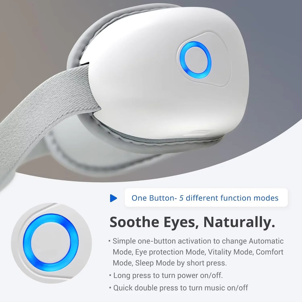 EyeCalm™ – Smart Heated Eye Massager with Air Compression, Vibration & Bluetooth Music