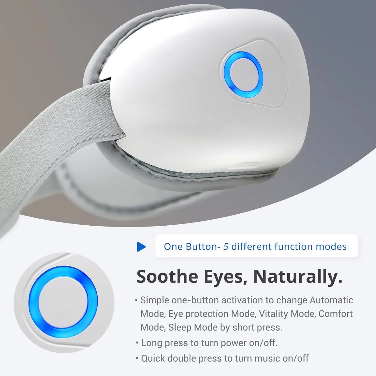 EyeCalm™ – Smart Heated Eye Massager with Air Compression, Vibration & Bluetooth Music