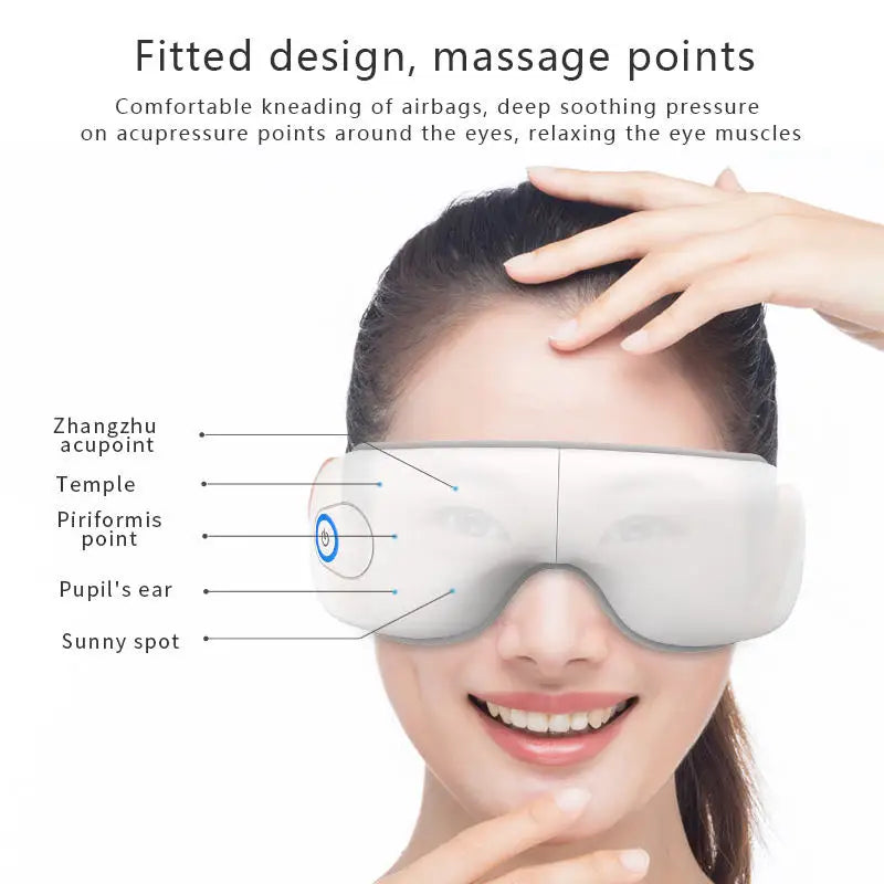 EyeCalm™ – Smart Heated Eye Massager with Air Compression, Vibration & Bluetooth Music