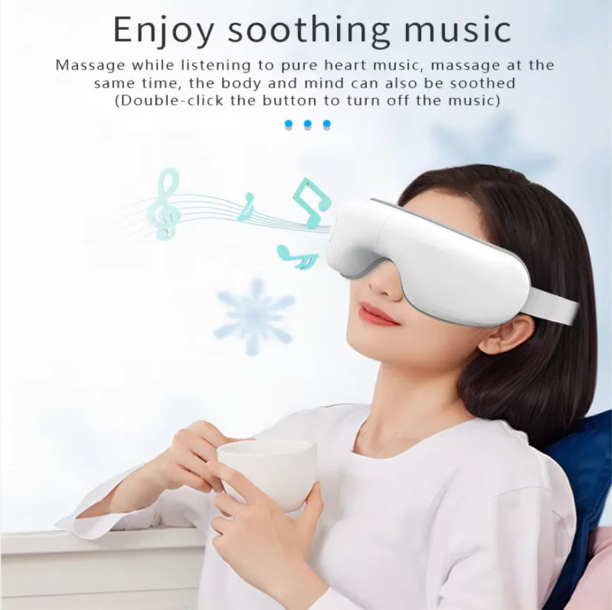 EyeCalm™ – Smart Heated Eye Massager with Air Compression, Vibration & Bluetooth Music