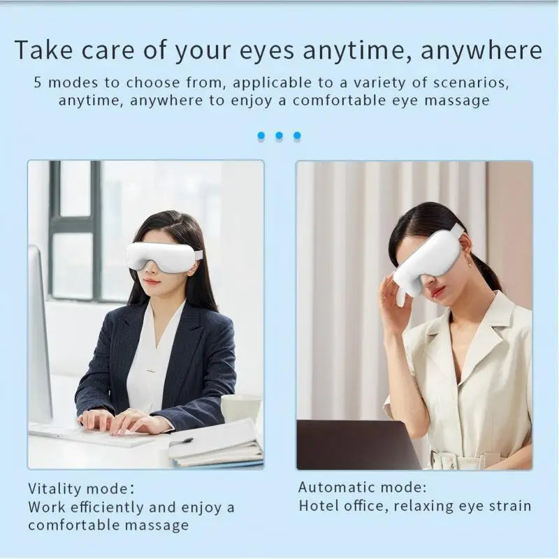 EyeCalm™ – Smart Heated Eye Massager with Air Compression, Vibration & Bluetooth Music