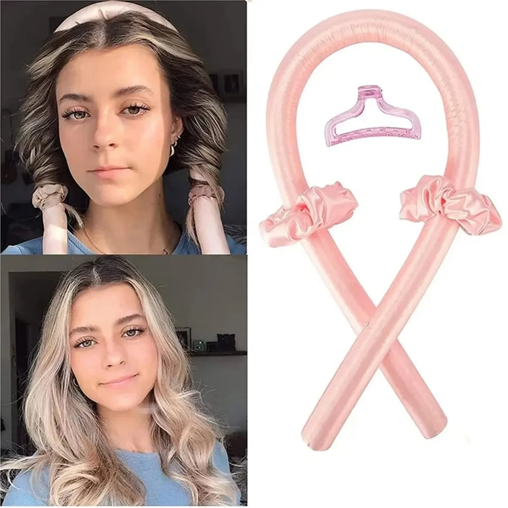 SilkCurl™ – Heatless Curling Headband Set for Soft Overnight Curls (No Heat, No Damage)
