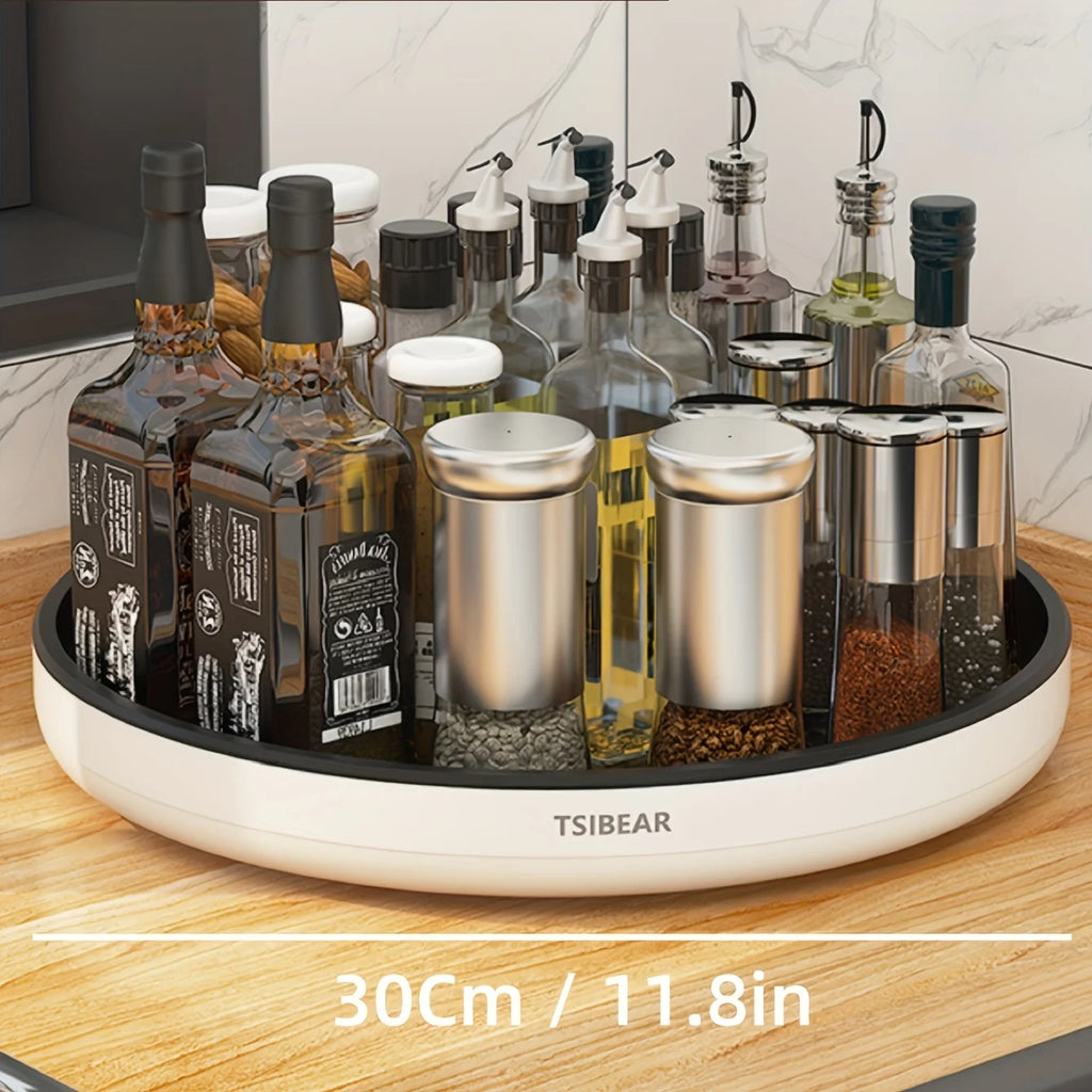 SpinTray™ – 360° Rotating Kitchen Organizer for Spices, Snacks & Countertops