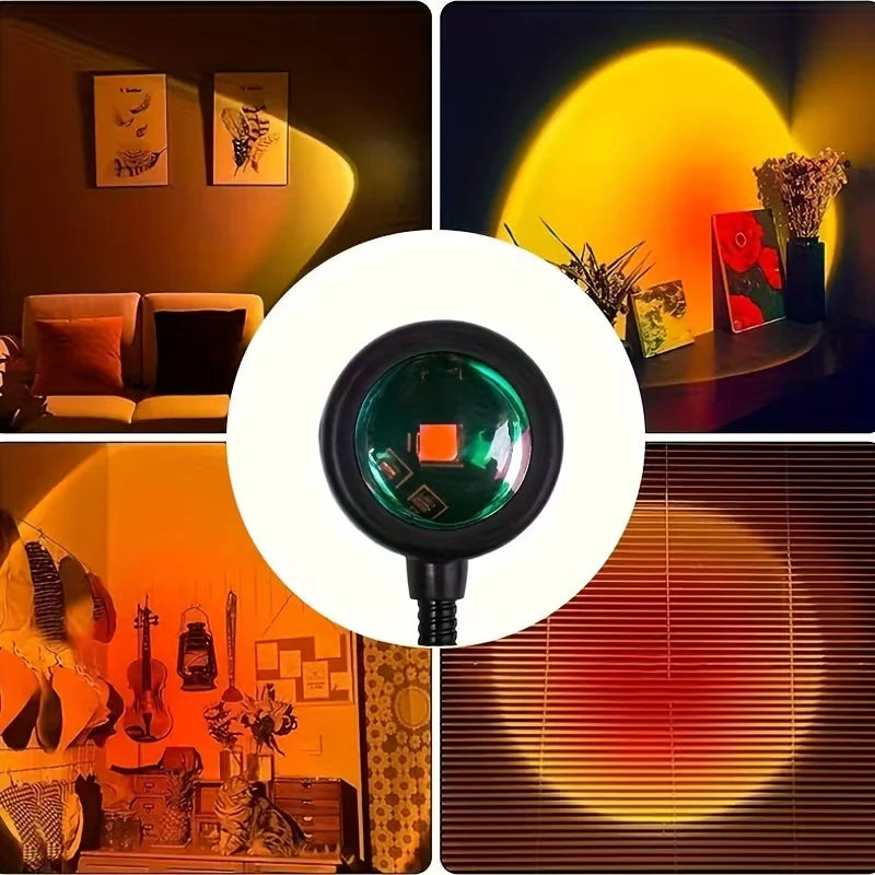 SunsetGlow™ – Sunset Projection Lamp for Bedroom, Photos & Cozy Vibes (USB)
