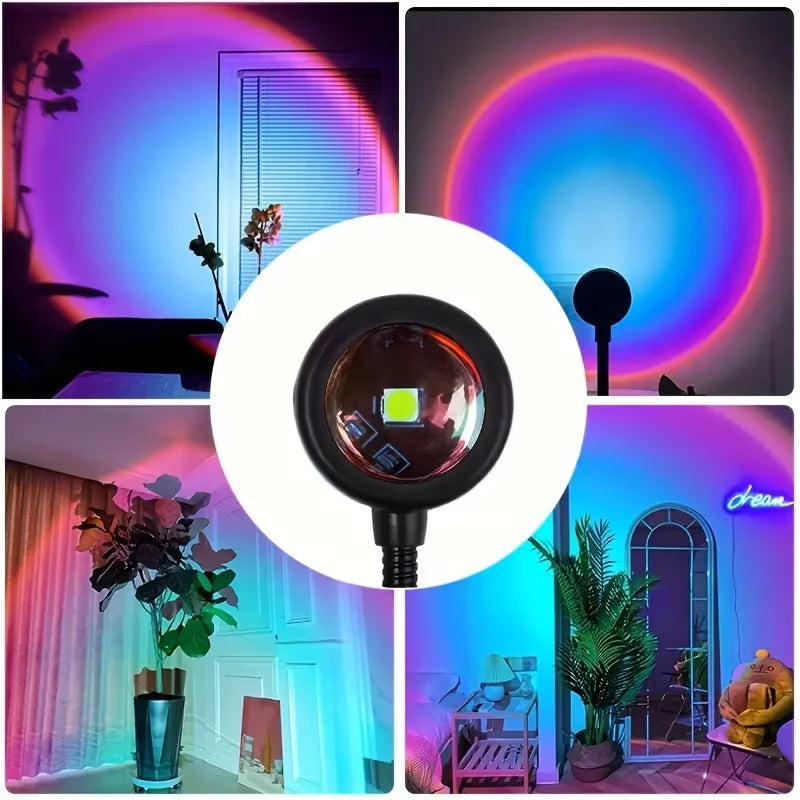 SunsetGlow™ – Sunset Projection Lamp for Bedroom, Photos & Cozy Vibes (USB)