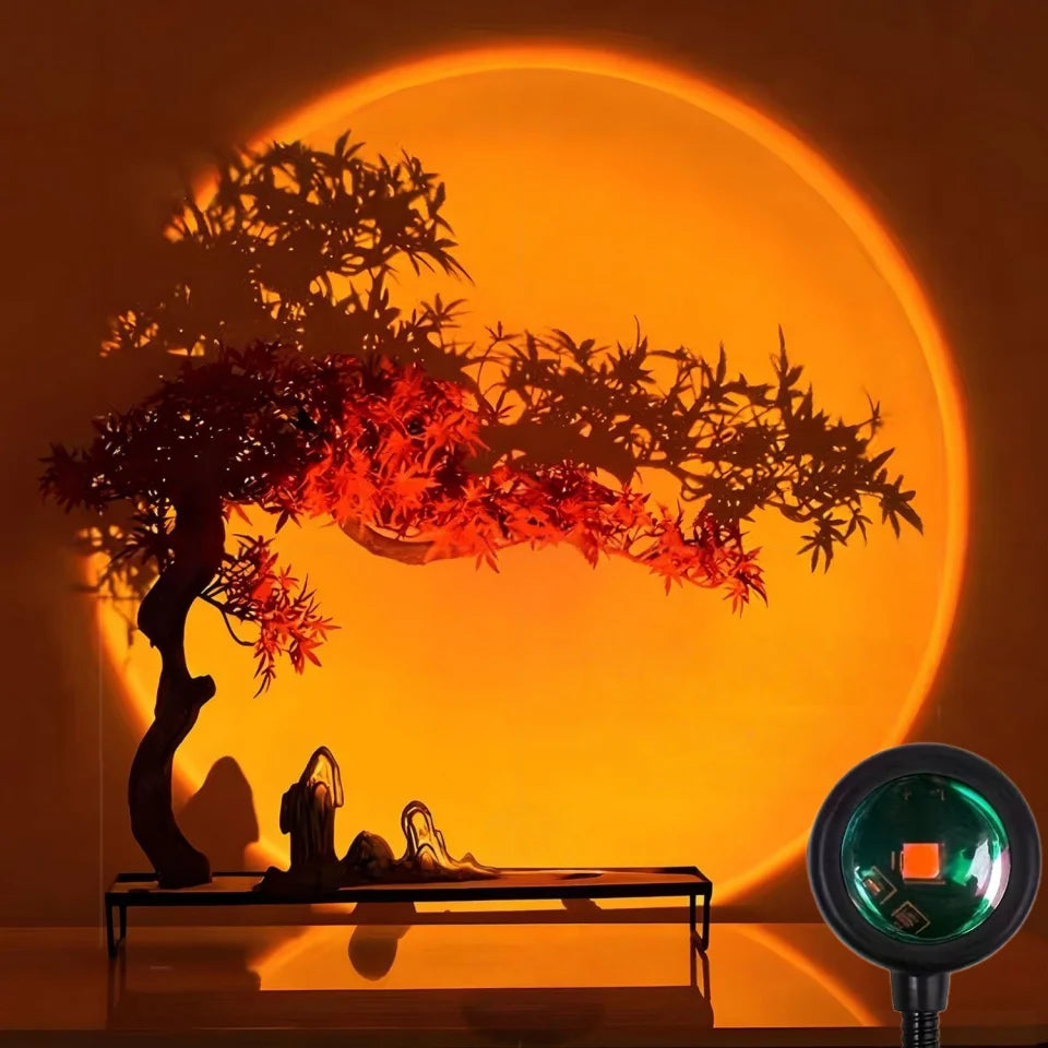 SunsetGlow™ – Sunset Projection Lamp for Bedroom, Photos & Cozy Vibes (USB)
